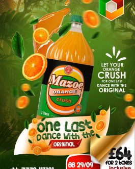 Mazoe Orange Crush Special 12 by 2 Litres Best Before 30/09 and 01/10