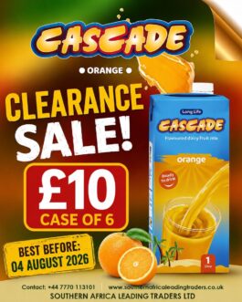 Cascade Orange Best Before 04-August-2026